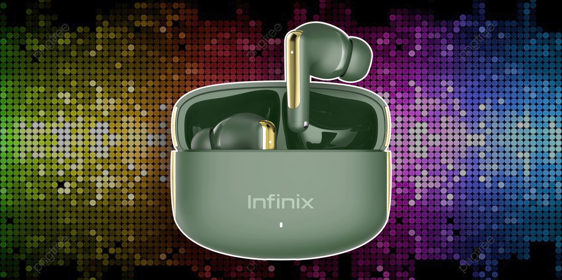 Infinix Buds NC: зелёные и бесшумные