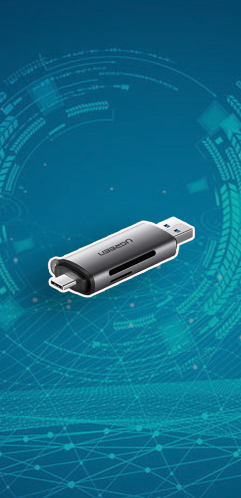 UGREEN CM185: OTG-картридер 2-в-1 