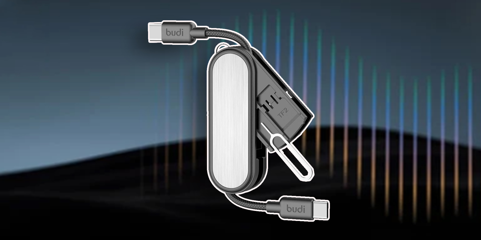 Budi Keychain: вместительный зарядный брелок